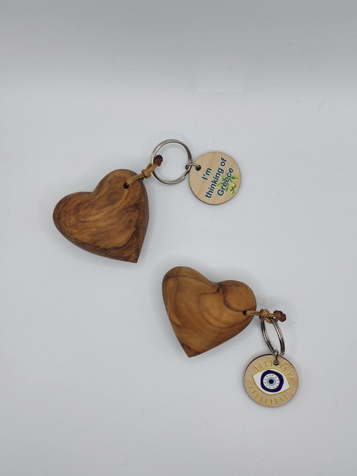 Μπρελόκ Καρδιά από Ξύλο Ελιάς